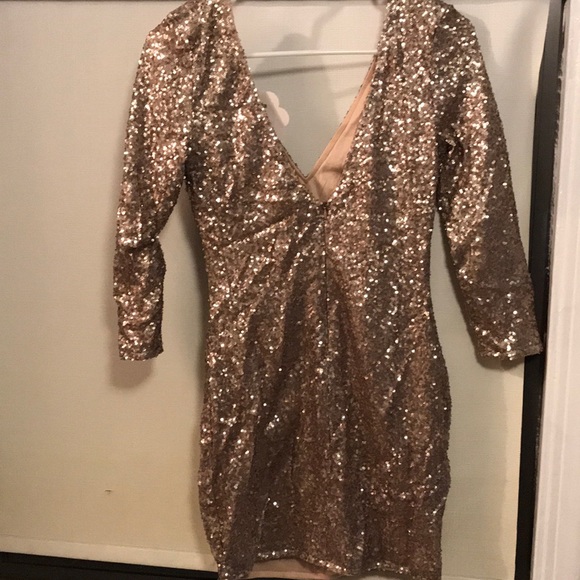 NYE Gold Sequin Dress - Picture 2 of 3